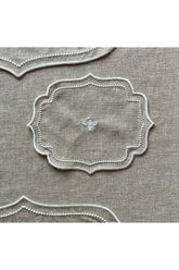 Nakış İşlemeli Filamlı Basic Pamuk Keten Kokteyl Peçetesi 4lü Set