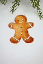 Gingerman Form Nakışlı Kumaş Kokteyl Peçetesi 1 Adet