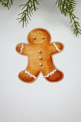 Gingerman Form Nakışlı Kumaş Kokteyl Peçetesi 1 Adet