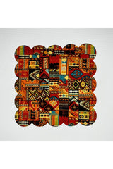 Ethnic Kilim Patterned Digital Printed Cocktail Napkin Washable Laser Cut