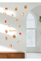 Christmas Themed Cookie Style Wall Sticker Set
