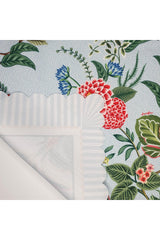 Pastel Blue Ground Botanical Flower Design Laser Cut Runner 48x135cm