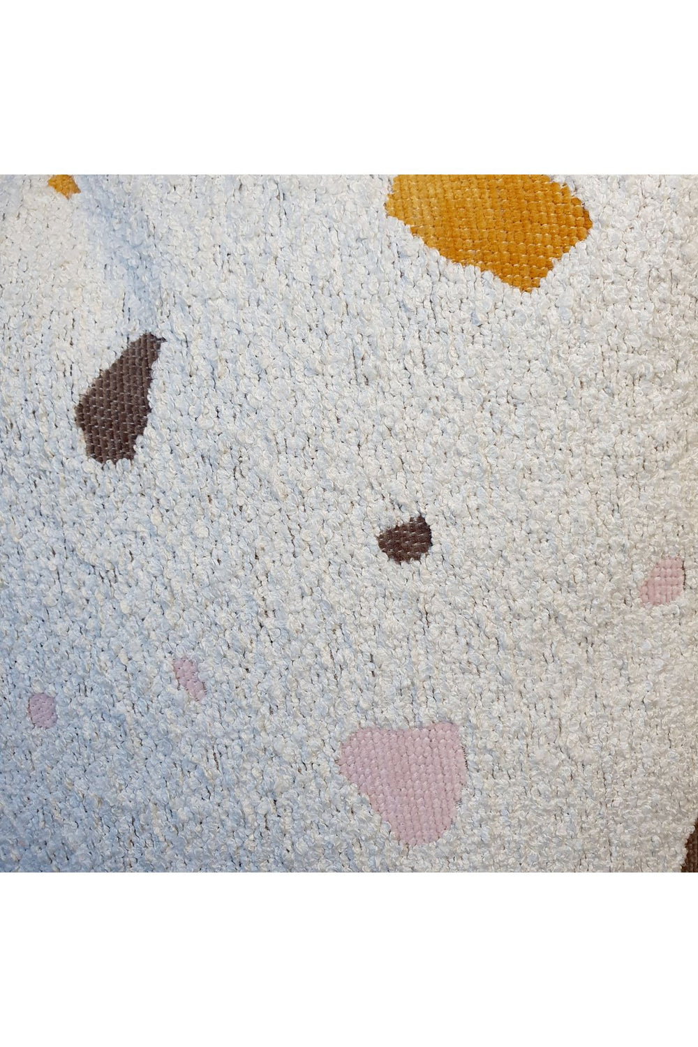Terrazzo Desenli Lüks Bukle Bel Yastığı Kılıfı Kılıfı Beyaz - Decofav | Kırlent, Sofra Tekstili, Kumaş