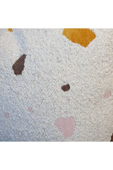 Terrazzo Desenli Lüks Bukle Bel Yastığı Kılıfı Kılıfı Beyaz - Decofav | Kırlent, Sofra Tekstili, Kumaş