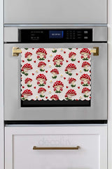 3D Mantar Dijital Baskılı Lazer Kesim Fırın Örtüsü - 43x55cm