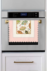 Orient Charm – Laser Cut Oven Cover with Fan and Pearl Border