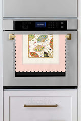 Orient Charm – Laser Cut Oven Cover with Fan and Pearl Border