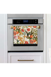 Laser Cut Fabric Oven Cover with Watercolor Bee-Eater and Floral Festivity Design