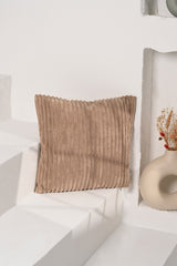 Mink Ribbed Plush Cushion Cover – Soft and Comfortable