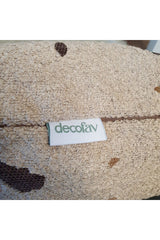 Terrazzo Desenli Lüks Bukle Bel Yastığı Kılıfı Kılıfı Kahve - Decofav | Kırlent, Sofra Tekstili, Kumaş