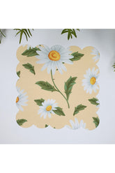 Sulu Boya Papatyalar Tasarımlı Lazer Kesim Kumaş Kokteyl Peçetesi 1 Adet - Decofav | Kırlent, Sofra Tekstili, Kumaş