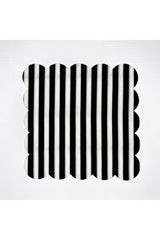 Striped Patterned Digital Printed Cocktail Napkin Washable Laser Cut