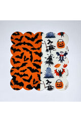 Halloween Themed Digitally Printed Cocktail Napkin Washable Laser Cut