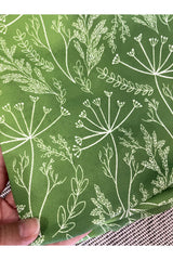 Cushion Cover Green Ombre Background Leaf Pattern Digital Print