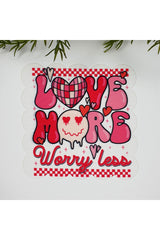 Love Slogan Designed Fabric Cocktail Napkin 1 Piece