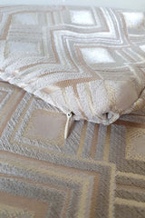 Glittery Geometric Texture Corded Cushion Cover 43x43cm