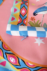 Forest Story Starry Night and Snake Patterned Cushion - 43x43cm