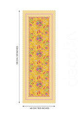 Love Bloom Heart-Colored Floral Yellow Laser Cut Runner