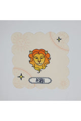 Laser Cut Cocktail Napkin with Leo Zodiac Sign Design