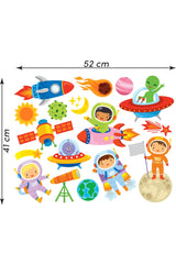 Space Themed Decorative Sticker Set of 20 Pieces