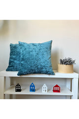 Velvet Cushion Cover Petrol Blue