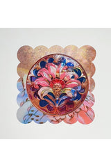 Baroque Floral Patterned Laser Cut Washable Cocktail Napkin