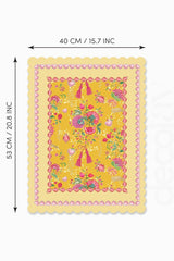 Love Bloom Heart-Colored Floral Yellow Laser Cut Oven Cover