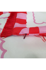 Sweet Cherries Patterned Red Fringed Cushion Cover