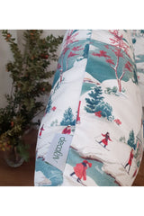 Watercolor Winter Holiday Scene Cushion Cover