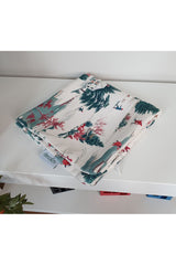Watercolor Winter Holiday Scene Cushion Cover