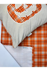 Orange Plaid Digital Printed Runner