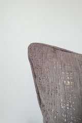 Brown Velvet Glittery Textured Corduroy Cushion Cover 43x43cm