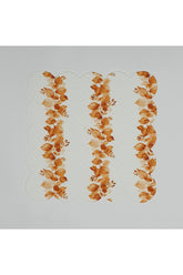 Minimalist Sonbahar Yapraklı Dijital Baskılı Kumaş Kokteyl Peçetesi Lazer Kesimli