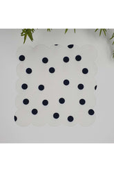 Siyah Puan Desenli Lazer Kesim Kumaş Kokteyl Peçetesi 1 Adet