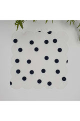 Siyah Puan Desenli Lazer Kesim Kumaş Kokteyl Peçetesi 1 Adet