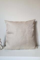 Beige Geometric Jacquard Textured Cushion Cover 43x43cm