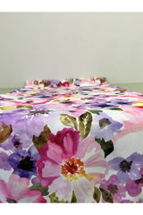 Runner Watercolor Pink Purple Floral Pattern Digital Print