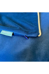 Elegant Tin Soldier Embroidered Navy Blue Velvet Cushion Cover