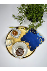 Cami Manzaralı İslami Tasarım Nakış Kenar Kokteyl Peçetesi 1 Adet