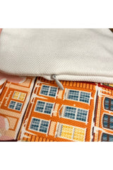 Pastel Blue Snow View Christmas Cushion Cover