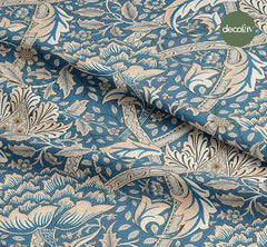 Hand Drawn Abstract Floral Shawl Pattern Digital Printed Fabric