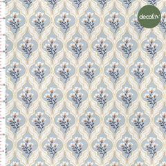 Art Deco Style Floral Pattern Digital Printed Fabric
