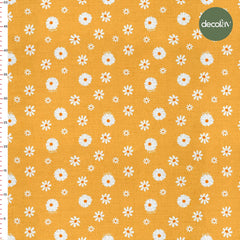 Pinterest Style Elegant Daisies Pattern Digital Printed Fabric