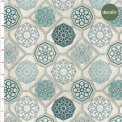 Geometric Oriental Patterned Digital Printed Fabric
