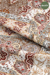 Patchwork Paisley Shawl Pattern Digital Printed Fabric