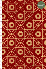 Traditional Chinese Style Geometric Pattern Digital Printed Fabric