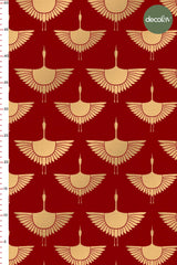 Traditional Chinese Style Stork Pattern Digital Printed Fabric