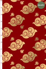 Traditional Chinese Style Cloud Pattern Digital Printed Fabric