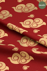 Traditional Chinese Style Cloud Pattern Digital Printed Fabric