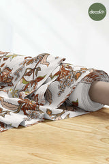 Hand Drawn Paisley Floral Pattern Digital Printed Fabric